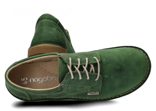 Men's shoe NAGABA 001 green crazy leather