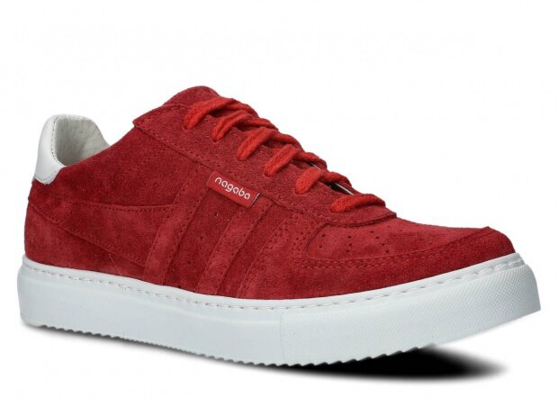 Shoe NAGABA 015 red velours leather