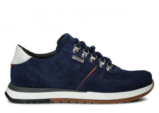 Men's shoe NAGABA 460 navy blue velours leather