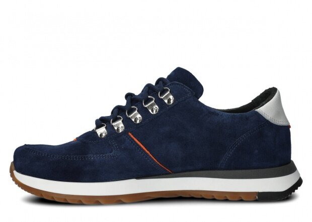 Men's shoe NAGABA 460 navy blue velours leather