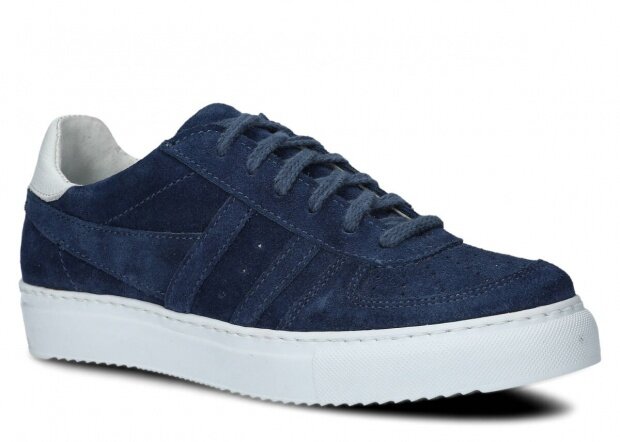 Shoe NAGABA 015 navy blue velours leather