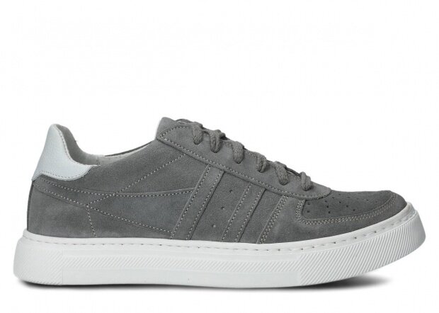 Shoe NAGABA 015 grey velours leather