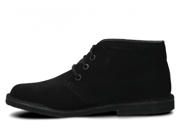 Men's ankle boot NAGABA 075 black velours leather