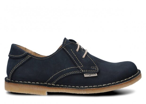 Shoe NAGABA 081 navy blue crazy leather