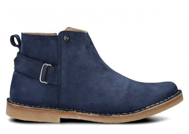 Women's ankle boot NAGABA 086 navy blue samuel leather