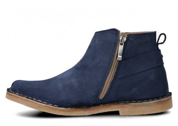 Women's ankle boot NAGABA 086 navy blue samuel leather