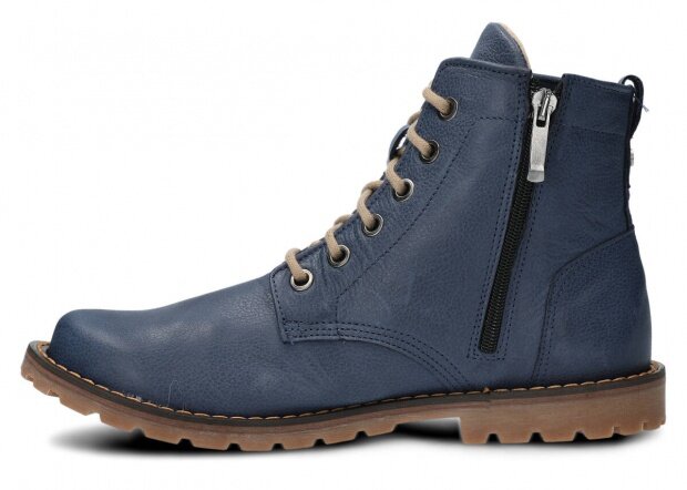 Men's hiking boot NAGABA 089 navy blue rustic leather