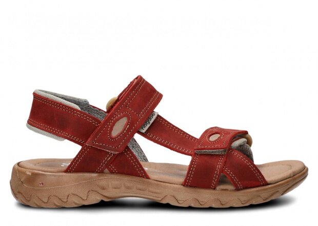 Women's sandal NAGABA 168 red crazy leather