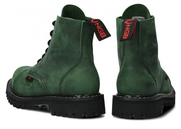 Combat booty NAGABA 6H green crazy leather