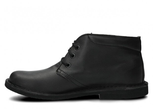 Men's ankle boot NAGABA 075 black rustic leather