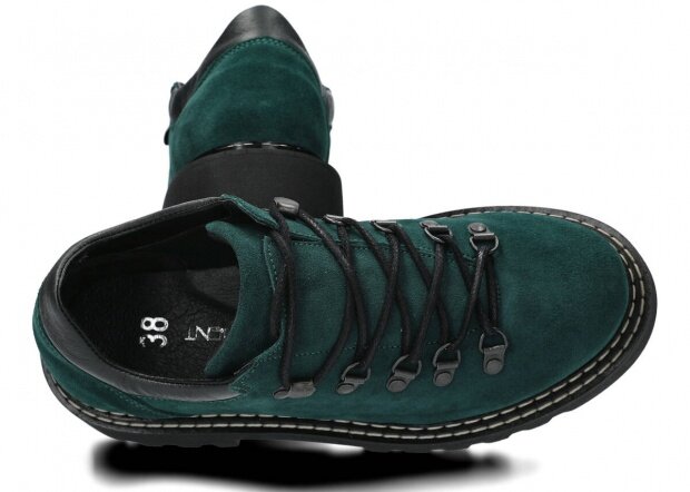 Shoe EVENEMENT EV902 emerald velours leather