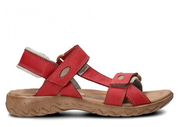 Women's sandal NAGABA 168 red rustic leather