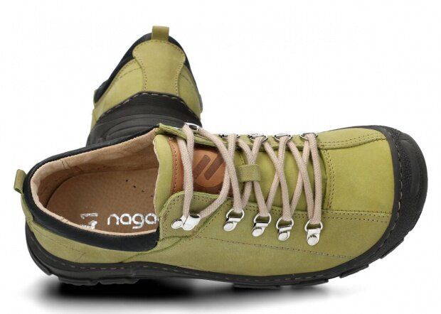 Men's trekking shoe NAGABA 455 HOCZ green barka leather