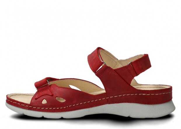 SANDALS MODEL 168 RED LICO - SIZE 42