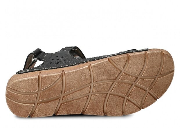 Women's sandal NAGABA 306 black rustic leather