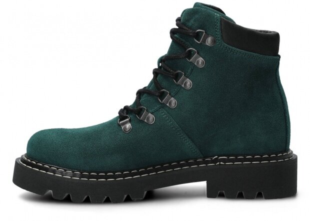 Women's ankle boot EVENEMENT EV281 emerald velours leather