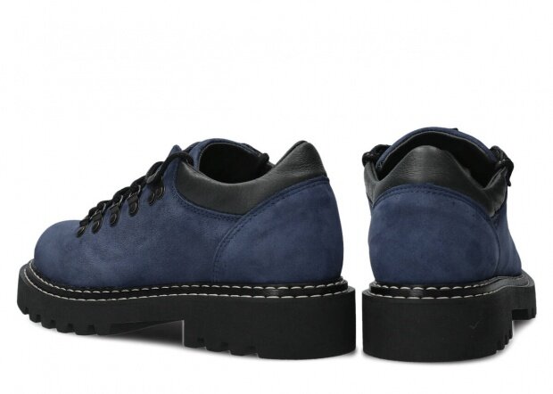 Shoe EVENEMENT EV902 navy blue samuel leather