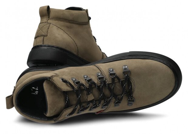 Men's trekking ankle boot NAGABA 4181 khaki samuel leather