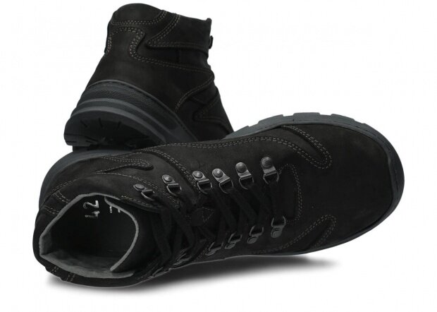 Men's ankle boot NAGABA 404 black crazy leather