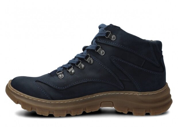 Men's ankle boot NAGABA 404 navy blue crazy leather