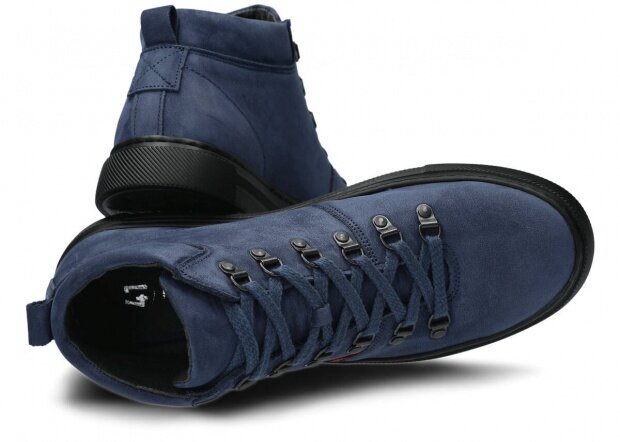 Men's trekking ankle boot NAGABA 4181 navy blue samuel leather