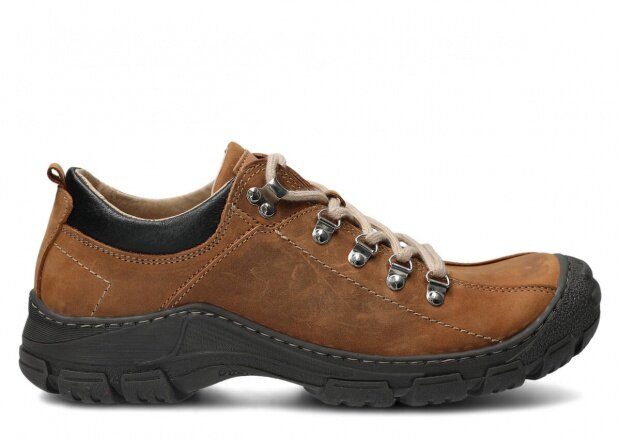 Men's trekking shoe NAGABA 455 HOCZ brown crazy leather