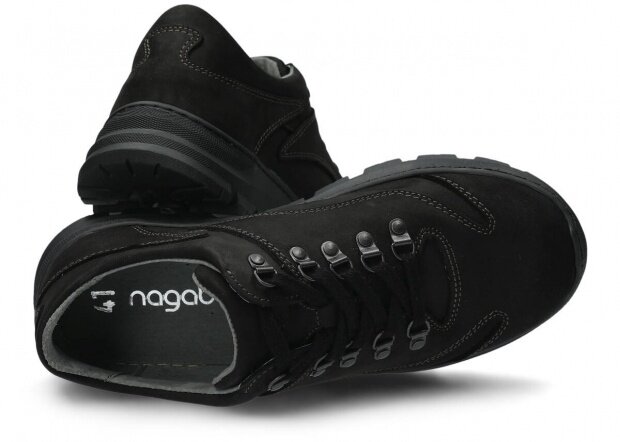 Men's shoe NAGABA 470 black crazy leather