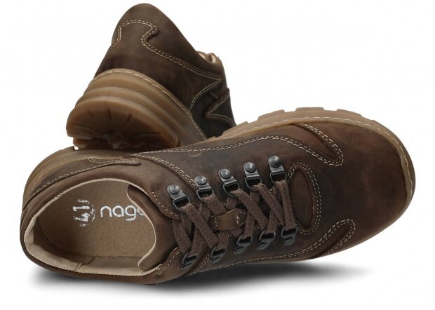 Men's shoe NAGABA 470 olive crazy leather
