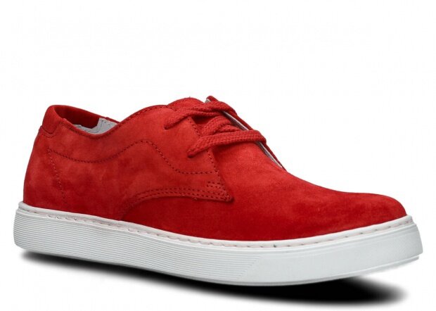 YOUTH SHOE MODEL 396 RED VELOURS - SIZE 38