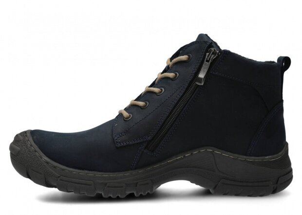 Men's ankle boot NAGABA 436 navy blue crazy leather