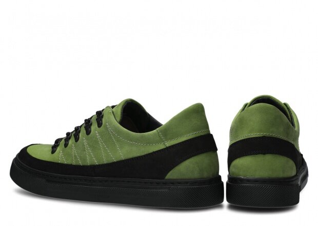 Men's shoe NAGABA 463 light green crazy leather