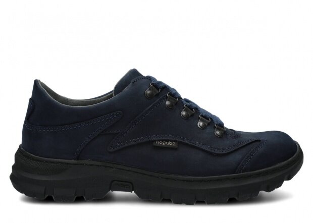 Men's shoe NAGABA 470 navy blue crazy leather