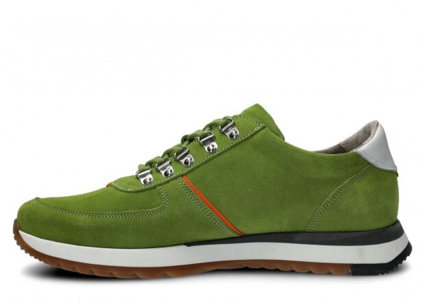 Men's shoe NAGABA 460 pistachio velours leather