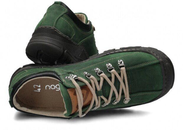 Men's trekking shoe NAGABA 455 HOCZ green crazy leather