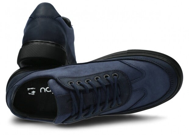 Men's shoe NAGABA 464 navy blue samuel leather