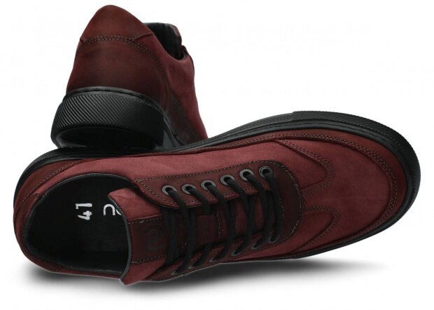 Men's shoe NAGABA 464 burgundy samuel leather