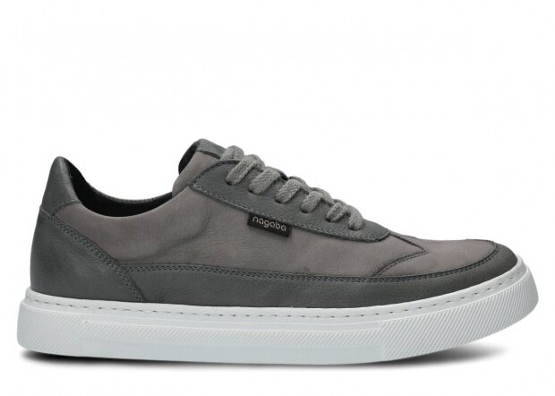 Men's shoe NAGABA 464 grey samuel leather