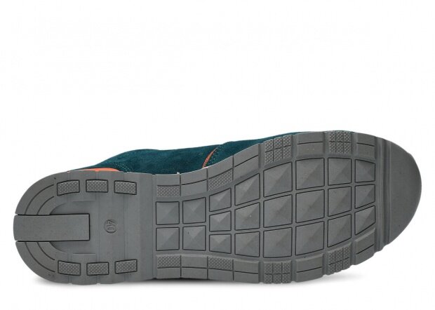 Shoe NAGABA 313 turquoise velours leather