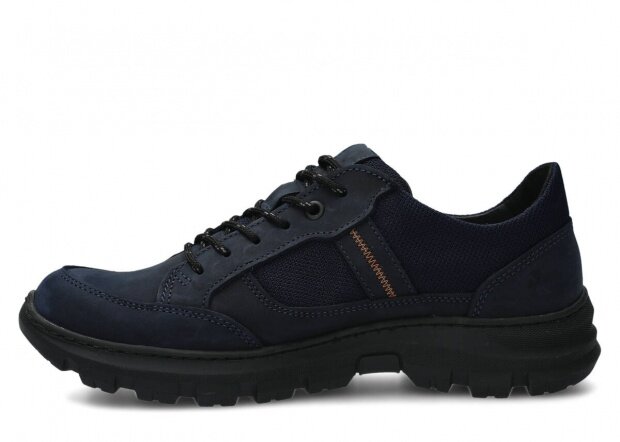Men's shoe NAGABA 465 navy blue crazy leather