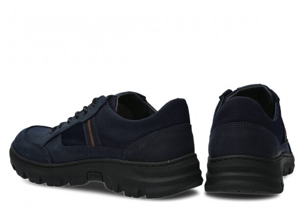 Men's shoe NAGABA 465 navy blue crazy leather