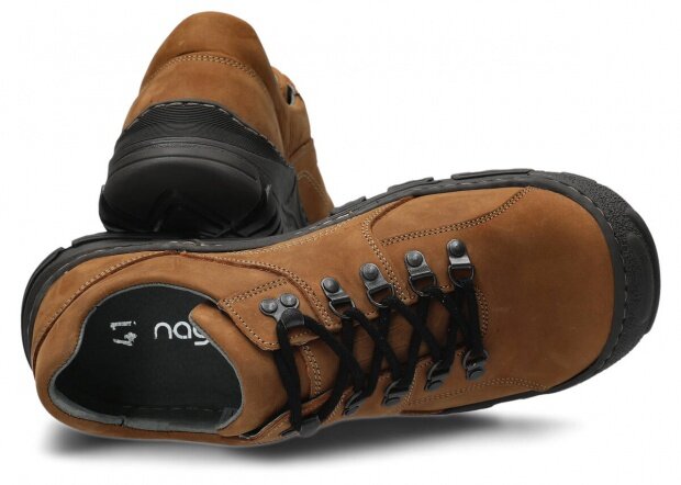 Men's shoe NAGABA 457 brown crazy leather