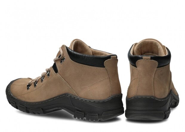 Men's trekking ankle boot NAGABA 456 beige barka leather