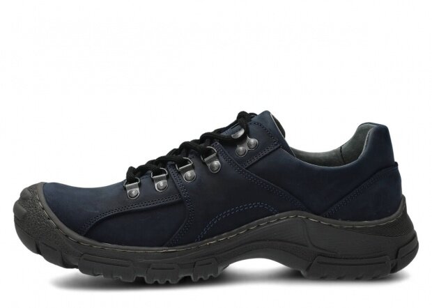 Men's shoe NAGABA 457 navy blue crazy leather