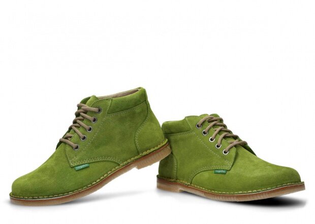Men's ankle boot NAGABA 076 pistachio velours leather