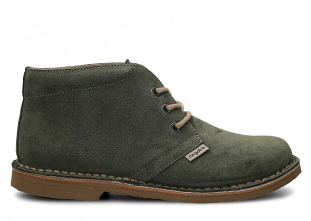 Men's ankle boot NAGABA 075 khaki velours leather