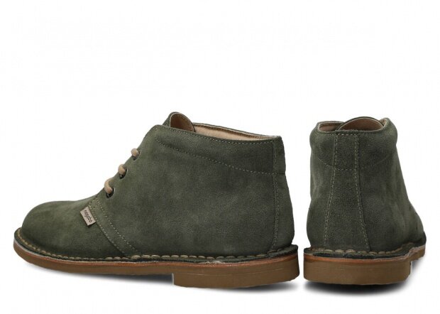 Men's ankle boot NAGABA 075 khaki velours leather