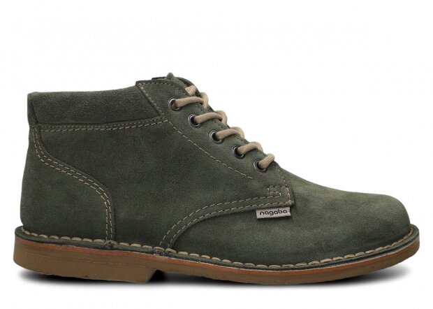 Men's ankle boot NAGABA 076 khaki velours leather