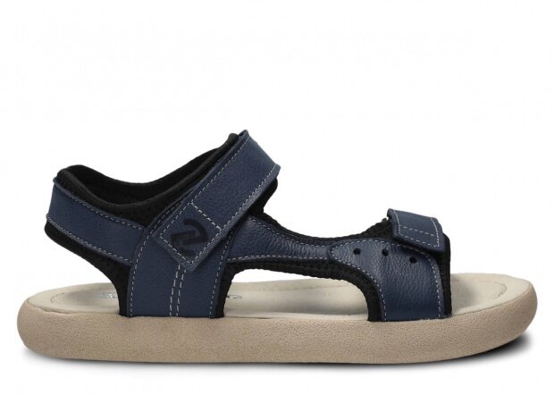 Women's sandal NAGABA 025 navy blue rustic leather