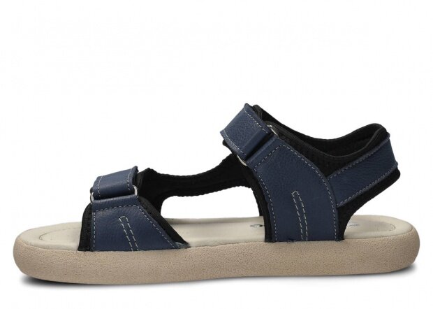 Women's sandal NAGABA 025 navy blue rustic leather