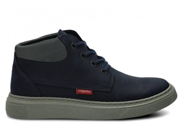 Women's ankle boot NAGABA 615 navy blue crazy leather